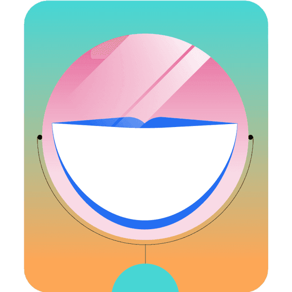 Icona disegno sorriso allo specchio