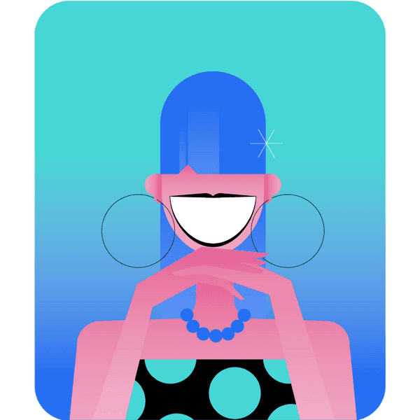 Icona disegno persona sorridente